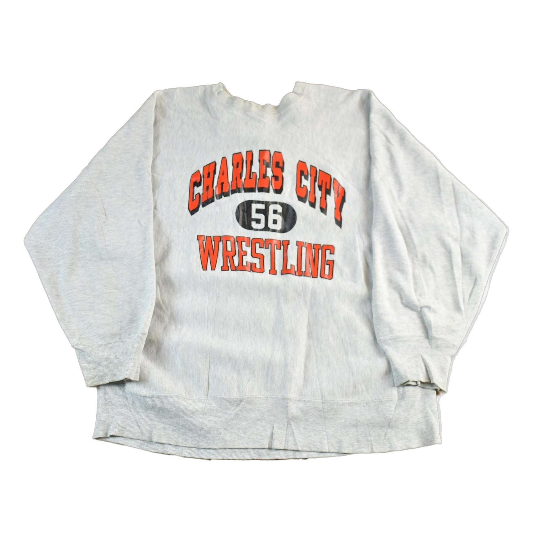 Vintage 1980s Champion Reverse Weave Charles City Wrestling Crewneck Men's XL from propervintagecanada