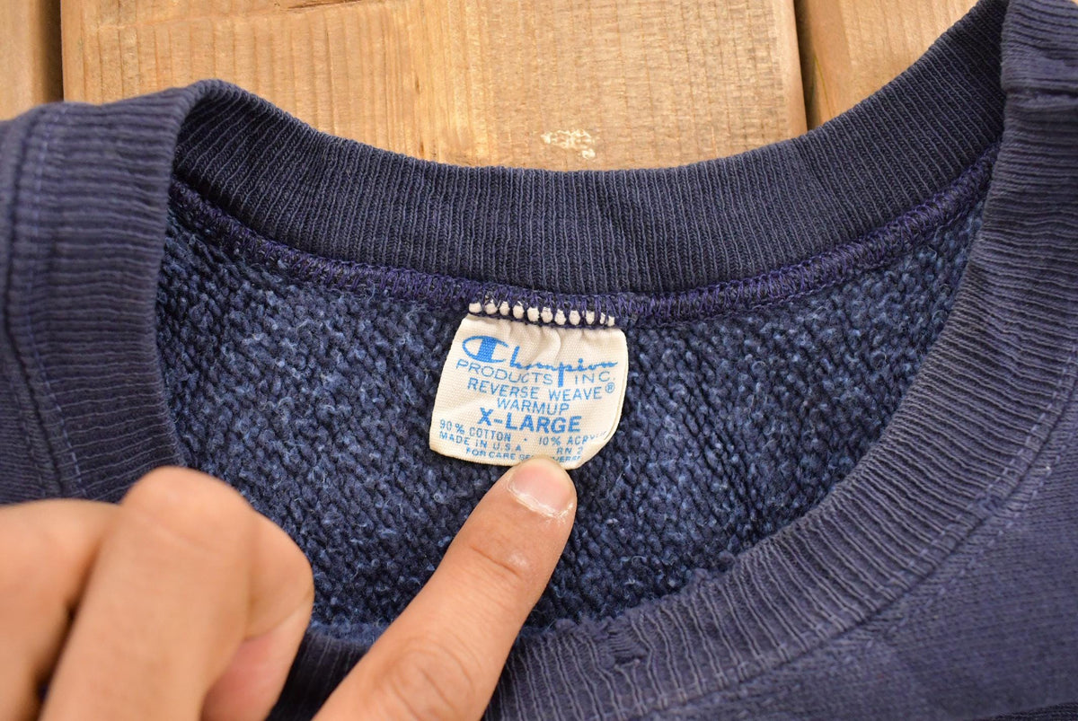 Vintage 1980s Champion Reverse Weave Lands End Crewneck Sweatshirt Men's XL from propervintagecanada