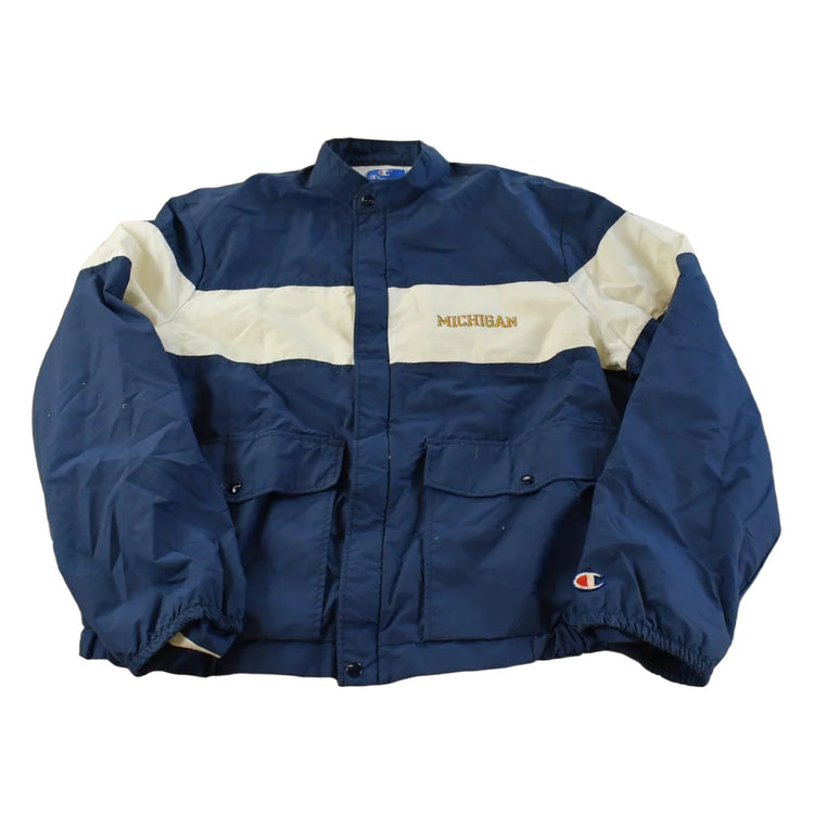 Vintage 1980s Champion University of Michigan Windbreaker Jacket Men's XL from propervintagecanada
