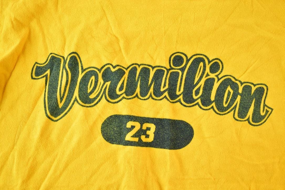 Vintage 1980s Champion Vermillion University Collegiate T-Shirt Men's XS from propervintagecanada