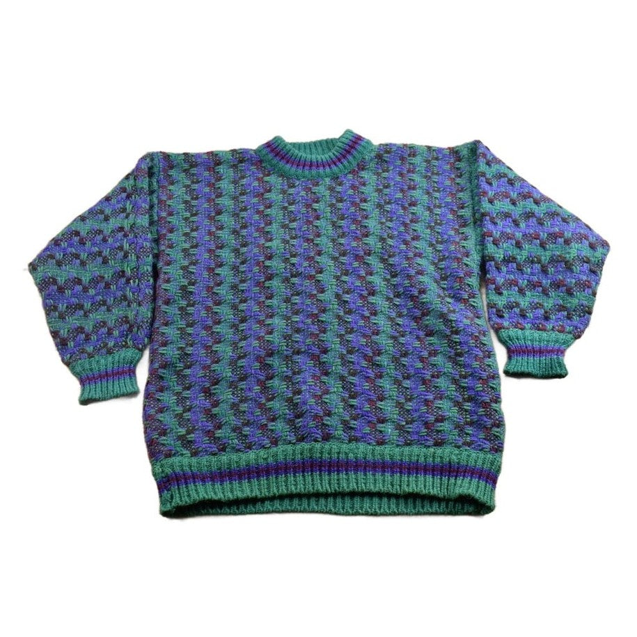 Vintage 1980s Charina Andean Arts 100% Wool Knit Sweater Men's Large from propervintagecanada