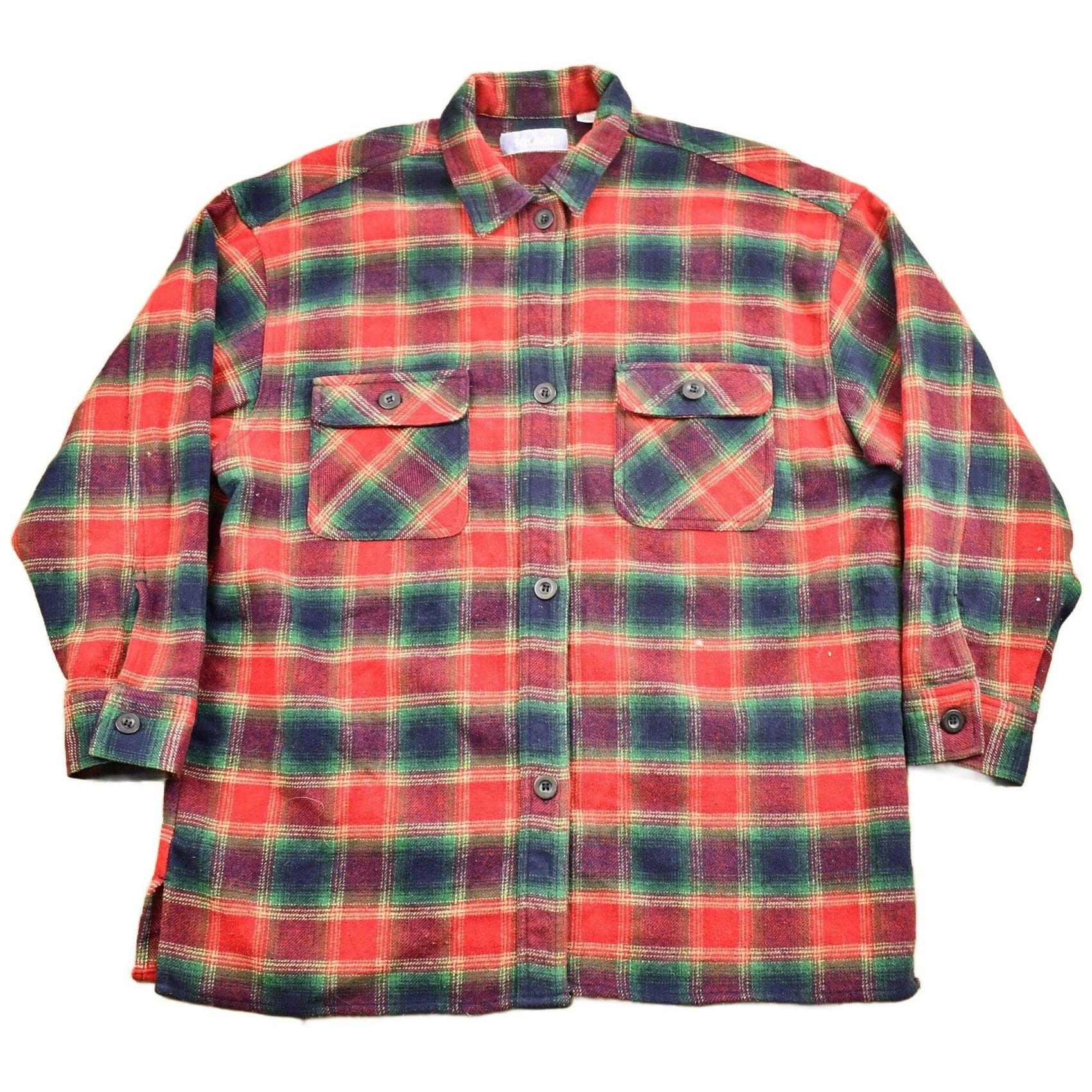 Vintage 1980s Chaus Jeanswear Button Up Plaid ShirtMen's Medium from propervintagecanada