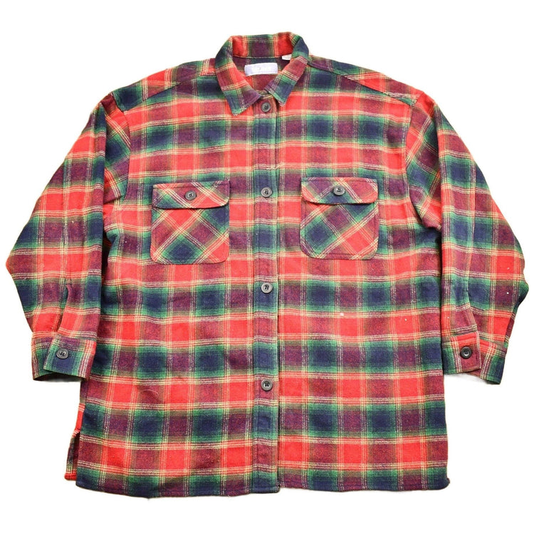Vintage 1980s Chaus Jeanswear Button Up Plaid ShirtMen's Medium from propervintagecanada