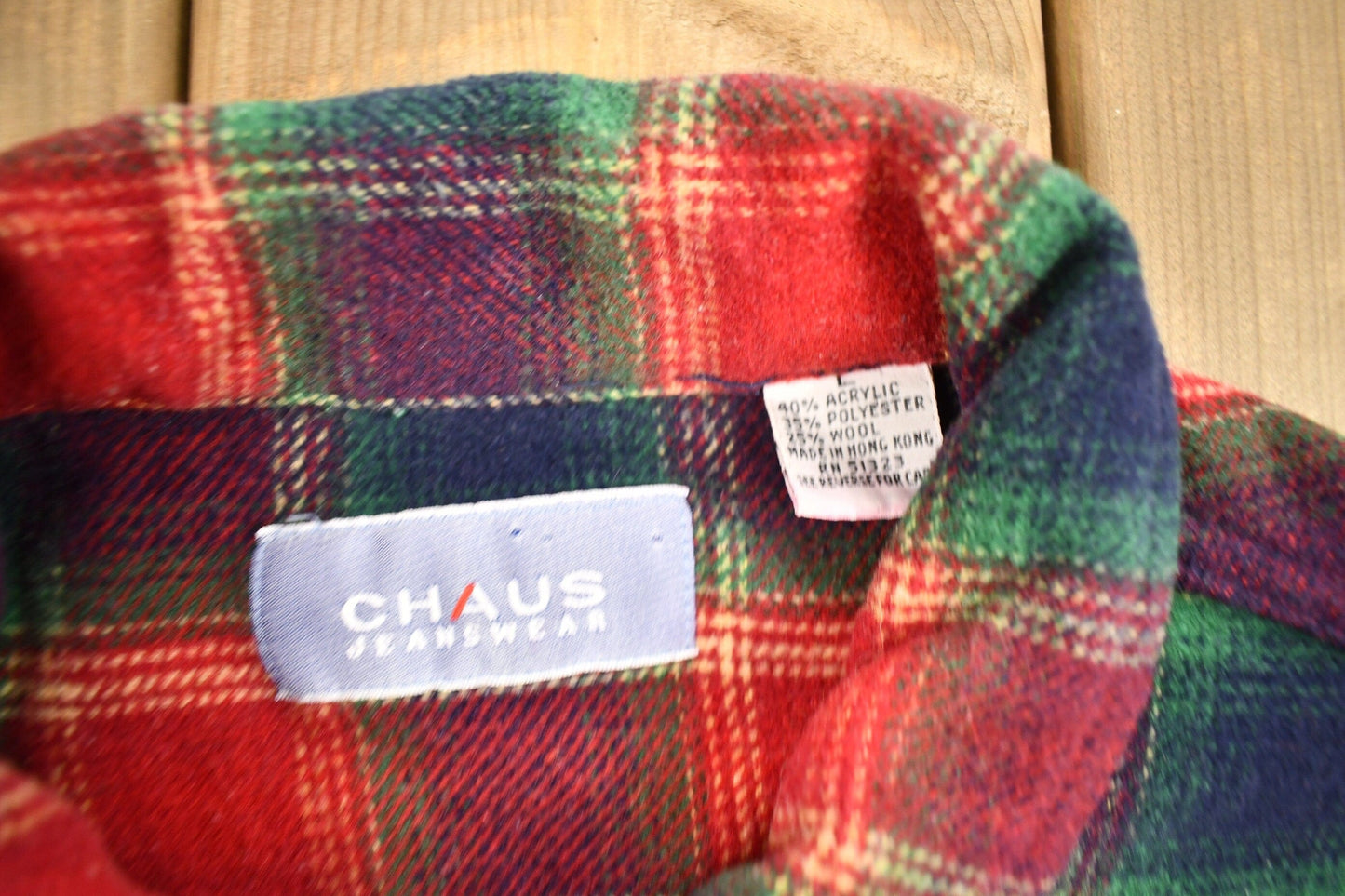 Vintage 1980s Chaus Jeanswear Button Up Plaid ShirtMen's Medium from propervintagecanada