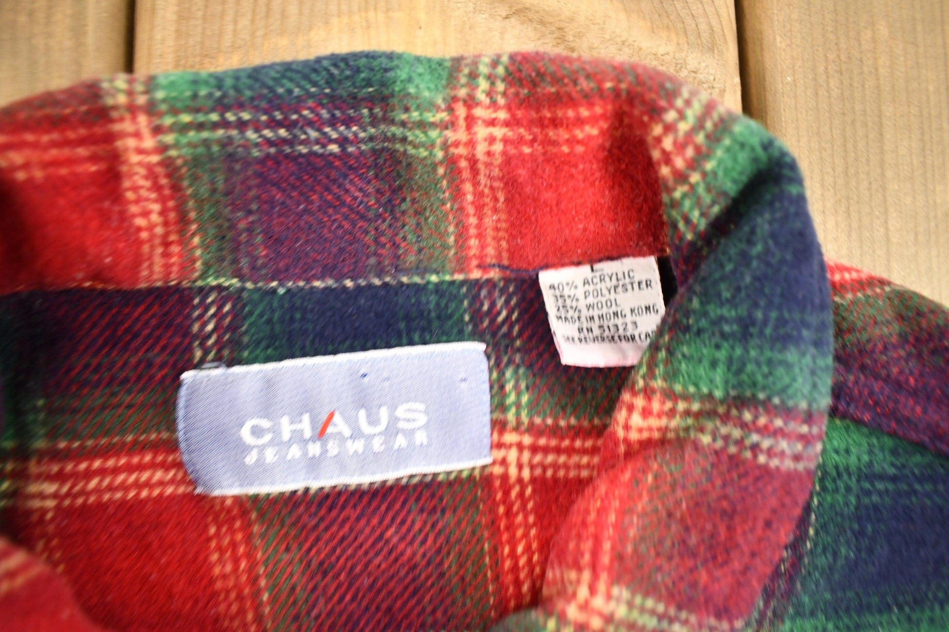 Vintage 1980s Chaus Jeanswear Button Up Plaid ShirtMen's Medium from propervintagecanada