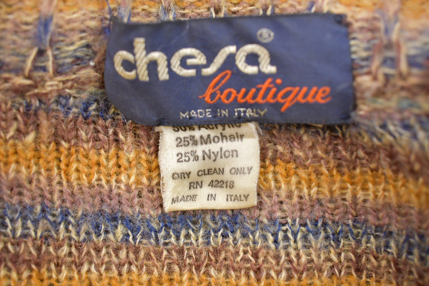 Vintage 1980s Chesa Boutique Loop Button Up Knitted Coat Women's Large from propervintagecanada