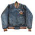 Vintage 1980s Chicago Bears NFL Satin Snap Button Bomber Jacket Men&