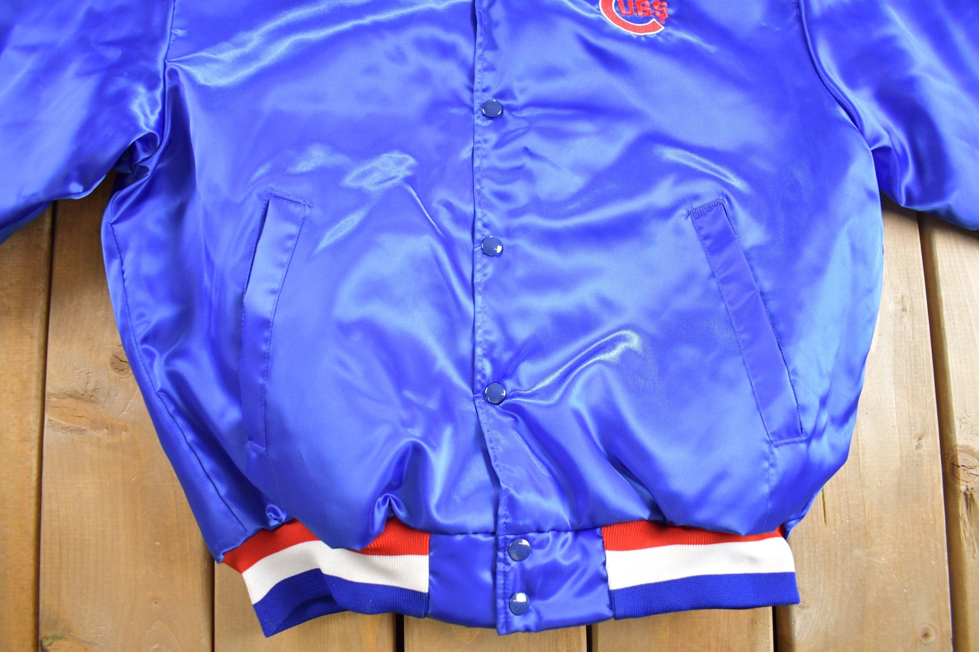 Vintage 1980s Chicago Cubs MLB Satin Jacket Men's Large from propervintagecanada