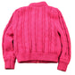 Vintage 1980s Chill Chasers 3D Pink Cable Knit Sweater from propervintagecanada