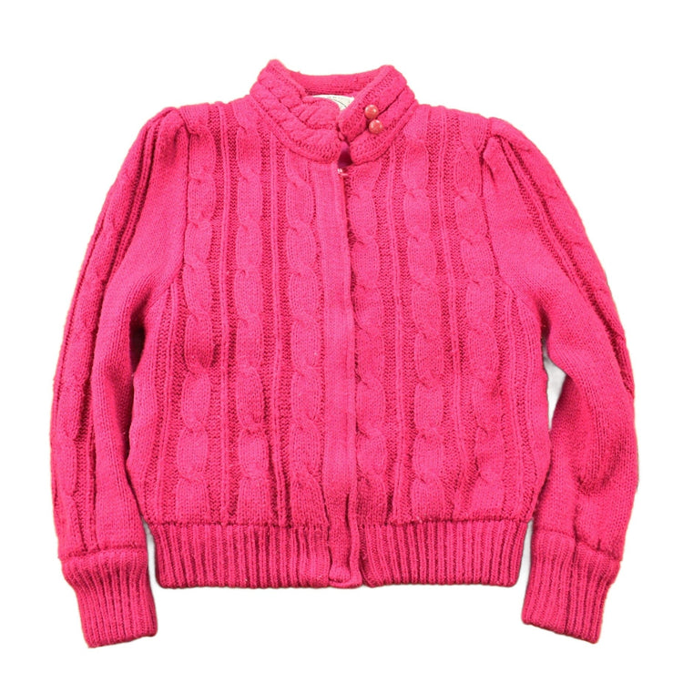 Vintage 1980s Chill Chasers 3D Pink Cable Knit Sweater from propervintagecanada