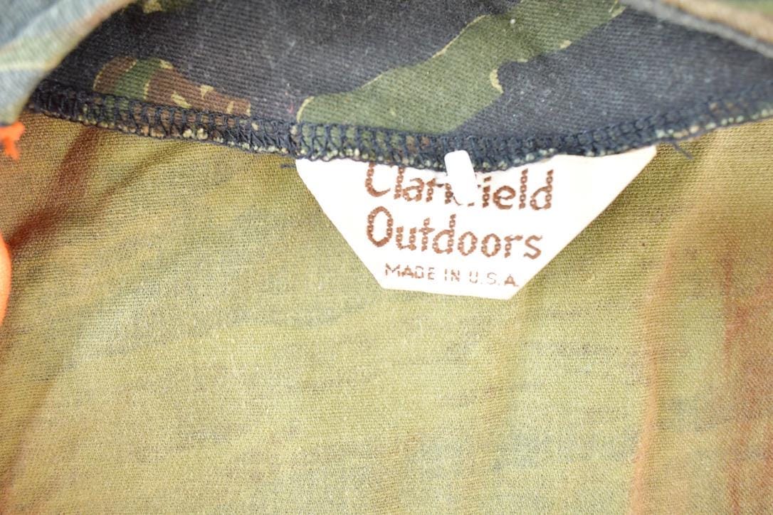 Vintage 1980s Clarkfield Outdoors Woodland Camo Hunters Vest Men's L from propervintagecanada