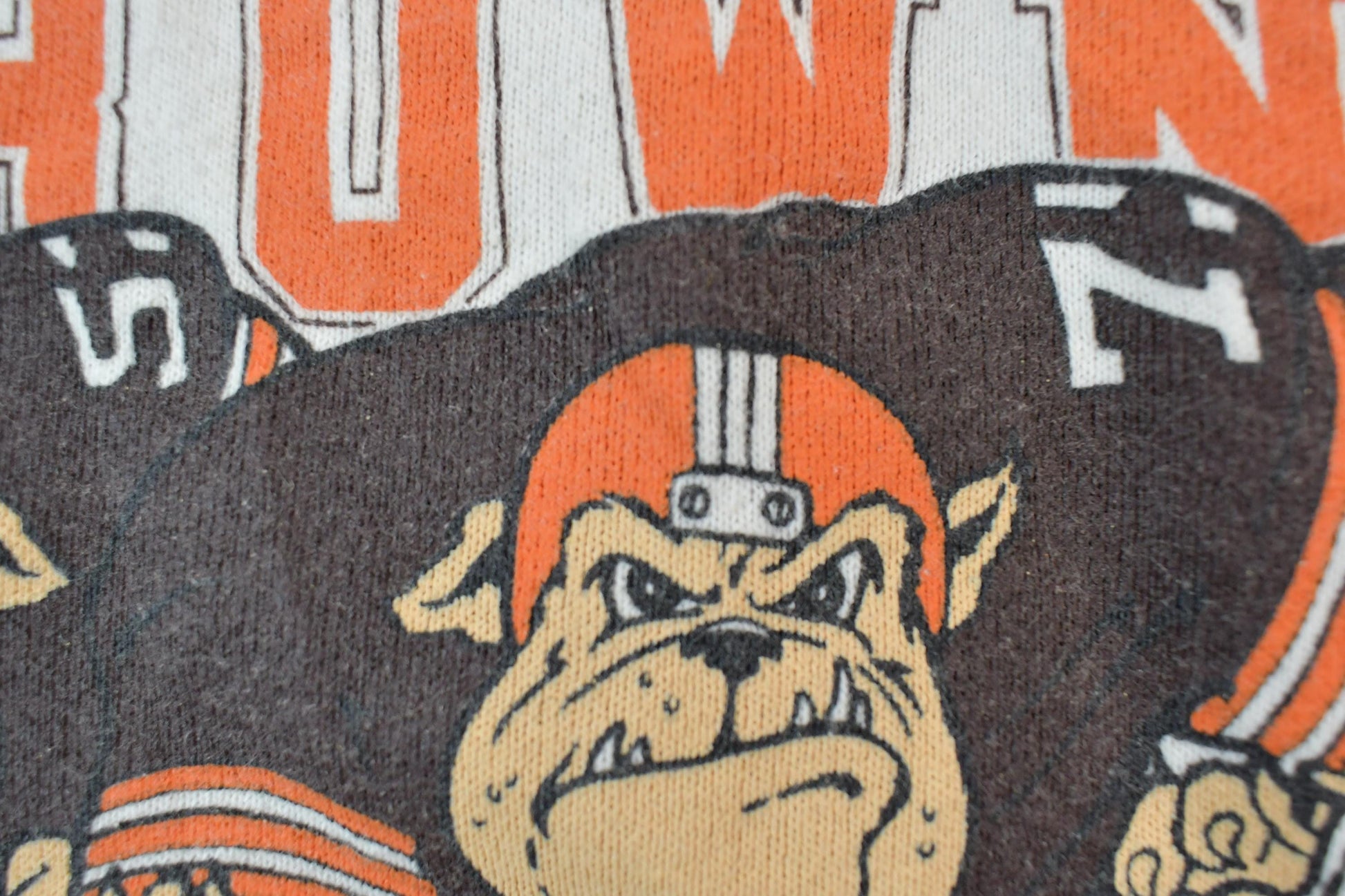 Vintage 1980s Cleveland Browns Dawgs Starting Line NFL Crewneck Sweatshirt Youth M from propervintagecanada