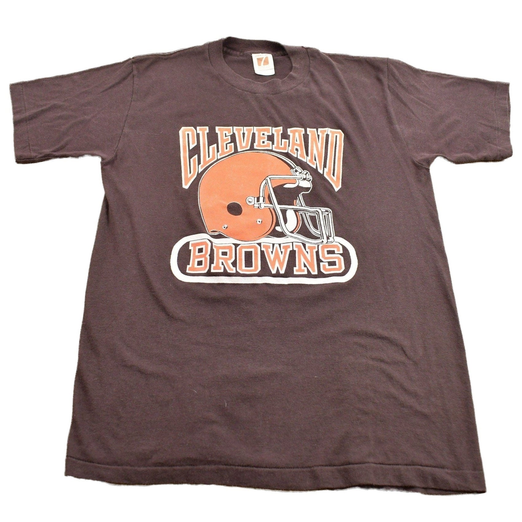 Vintage 1980s Cleveland Browns Logo 7 NFL Football Graphic T Shirt Men's Small from propervintagecanada