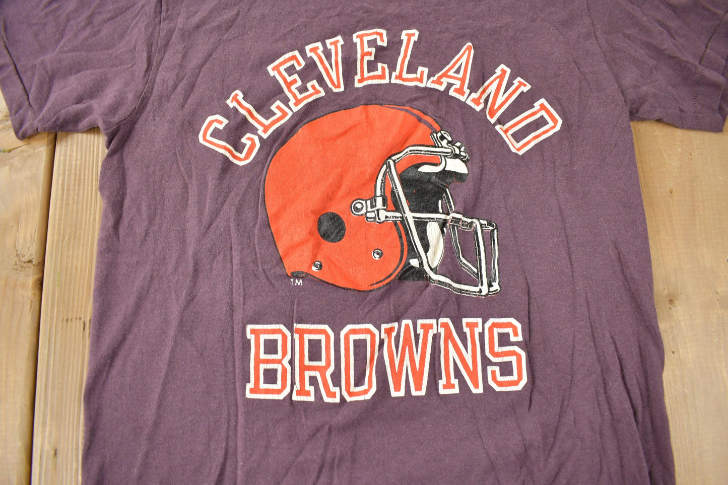 Vintage 1980s Cleveland Browns NFL Champion Sportswear Football Graphic T-Shirt Men's S from propervintagecanada