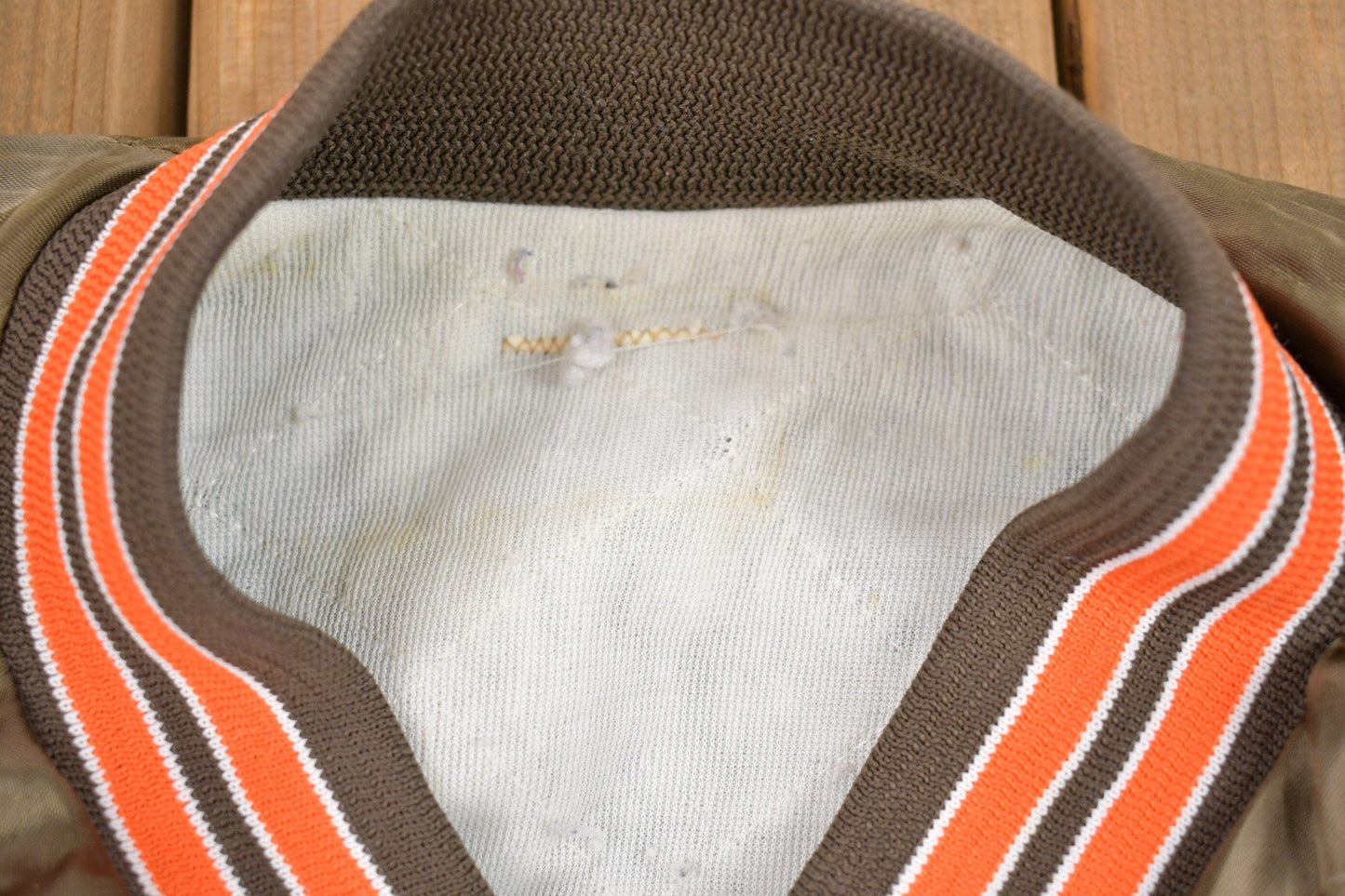 Vintage 1980s Cleveland Browns NFL Satin Bomber Jacket Men's XL from propervintagecanada