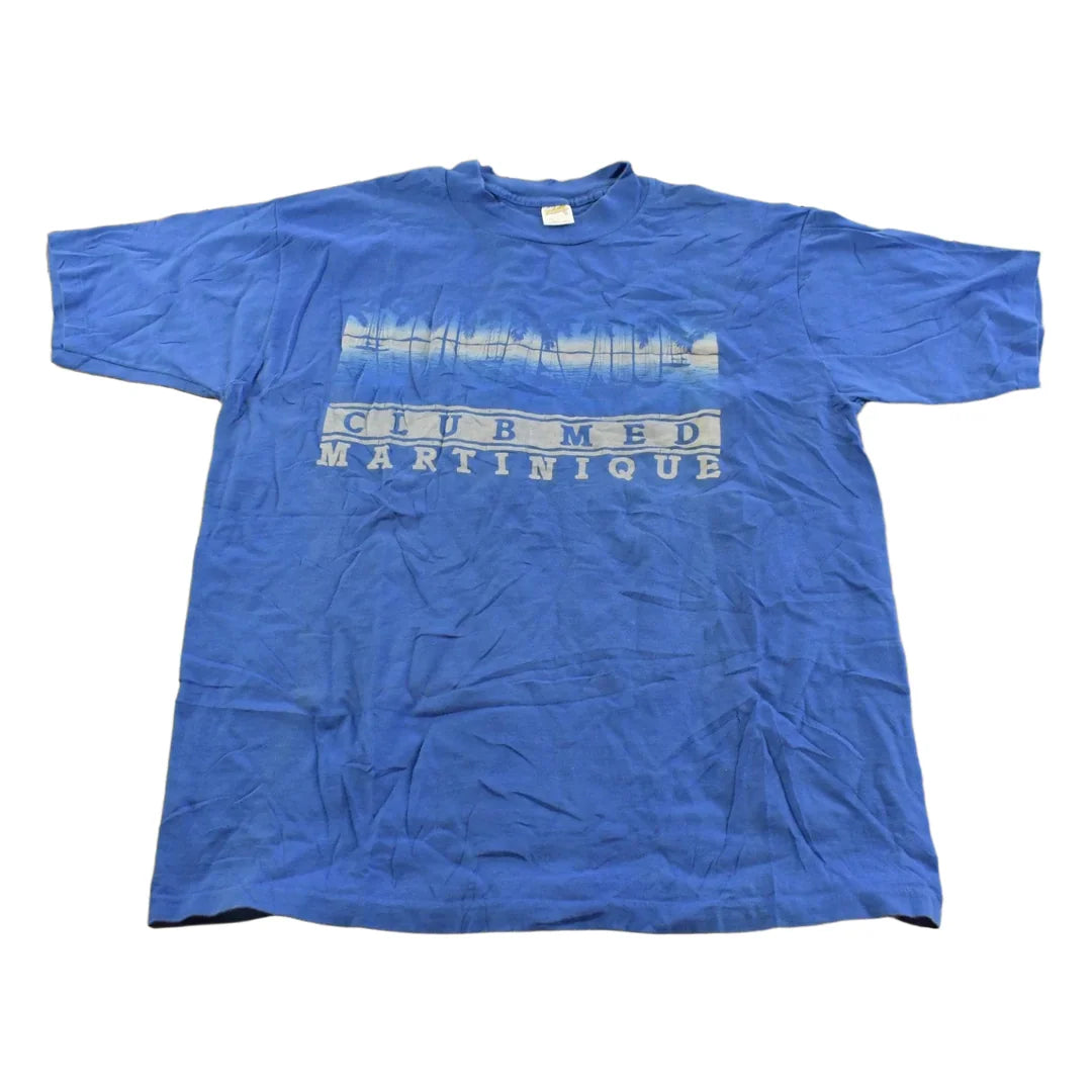 Vintage 1980s Club Med Matinique Travel Graphic T-Shirt Men's L from propervintagecanada