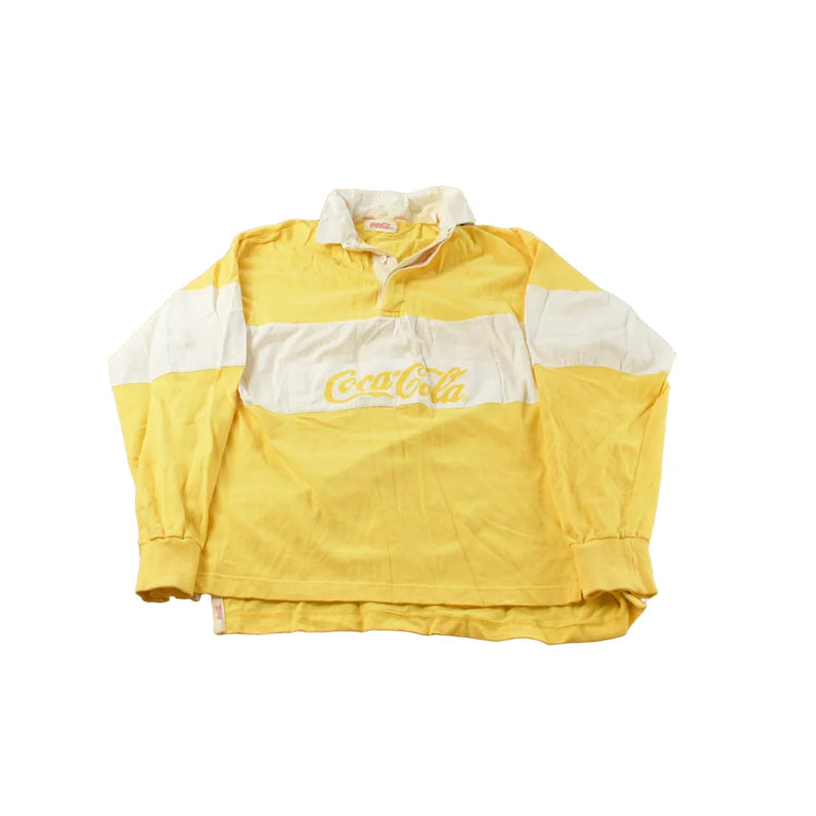 Vintage 1980s Coca Cola Rugby Shirt Men's L from propervintagecanada