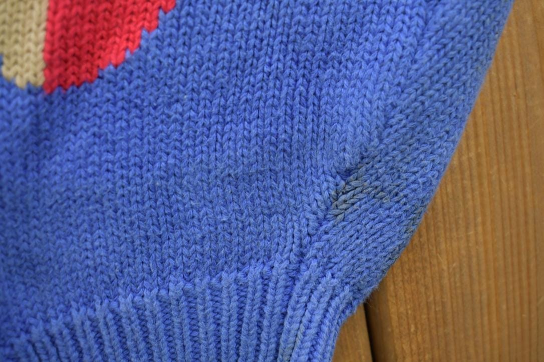 Vintage 1980s Cocktail Olives Geometric Knit Crewneck Sweater Men's M from propervintagecanada