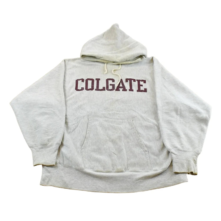 Vintage 1980s Colgate University Champion Reverse Weave Hoodie Men's Large from propervintagecanada