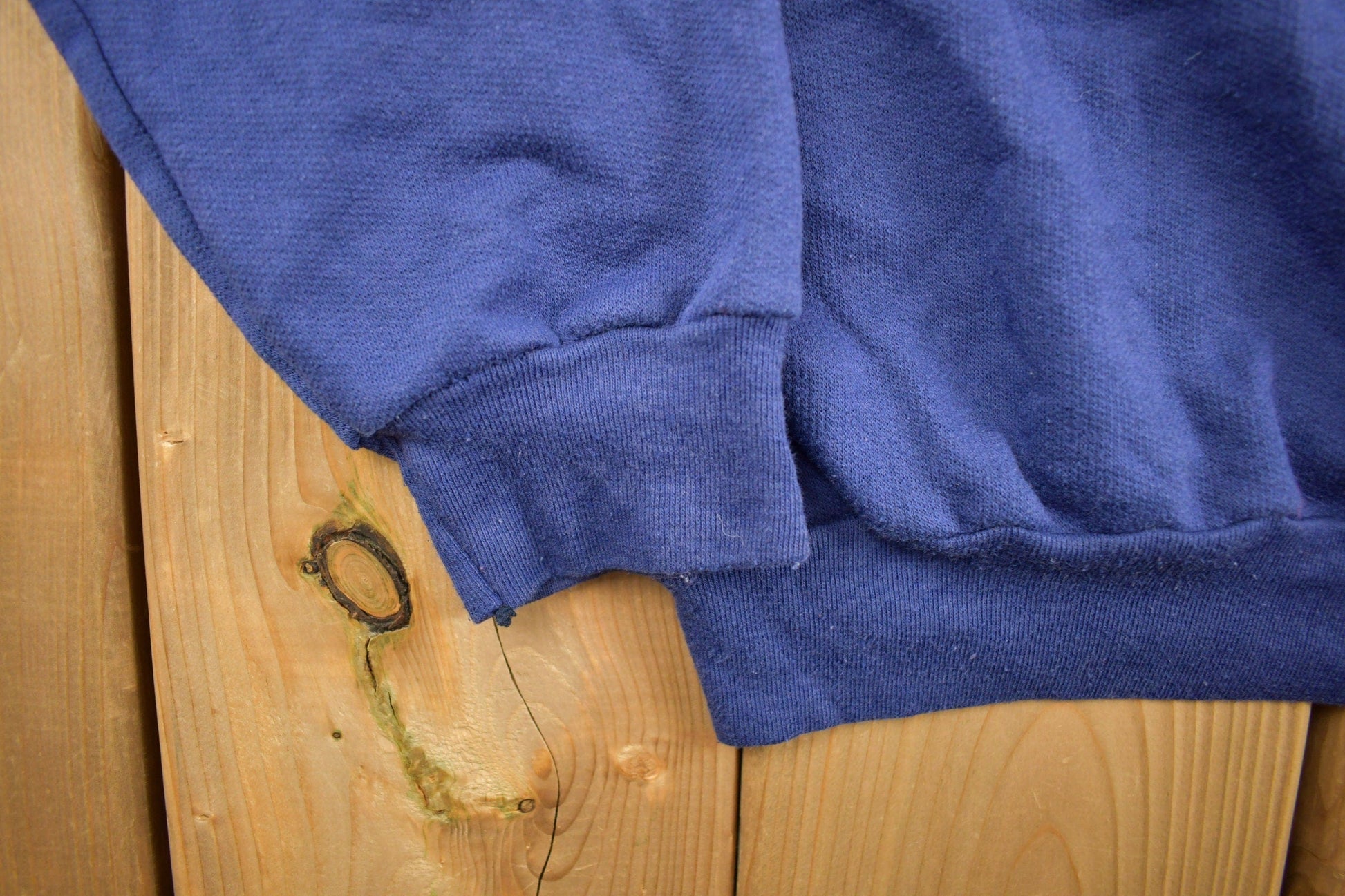Vintage 1980s Collegiate Blue Sweatshirt Men's XS from propervintagecanada