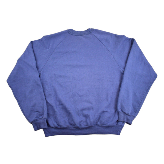 Vintage 1980s Collegiate Blue Sweatshirt Men's XS from propervintagecanada