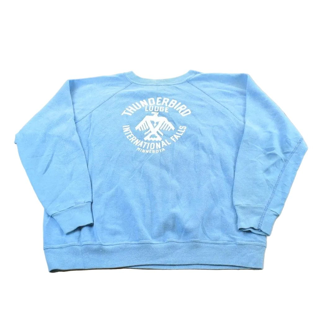 Vintage 1980s Collegiate Pacific Thunderbird Lodge Minnesota Souvenir Travel Crewneck Sweatshirt Mens M from propervintagecanada