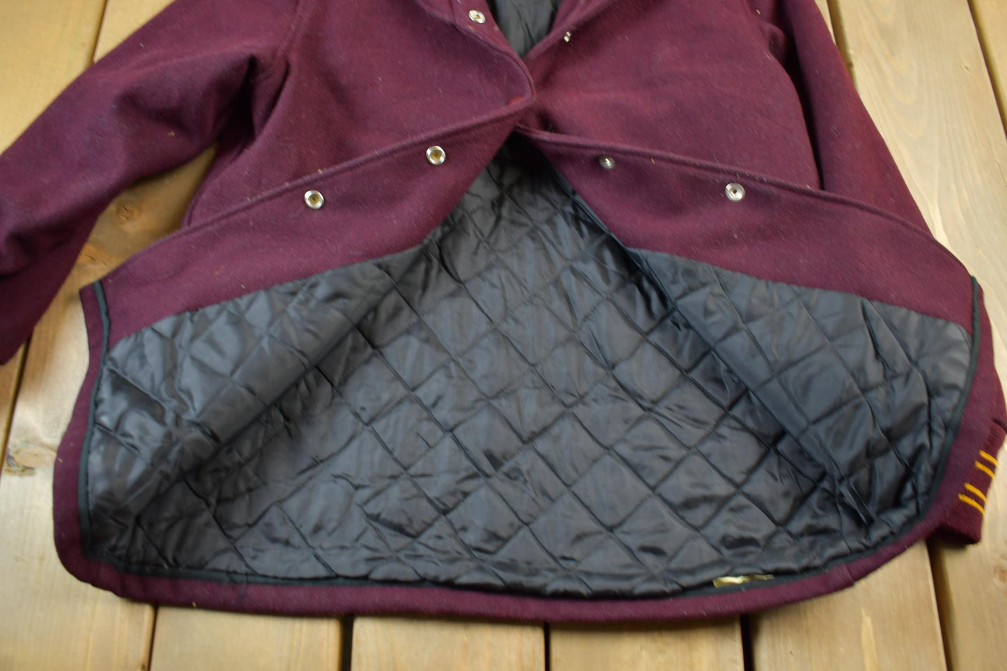 Vintage 1980s Collegiate Wool Varsity Jacket Men's S from propervintagecanada