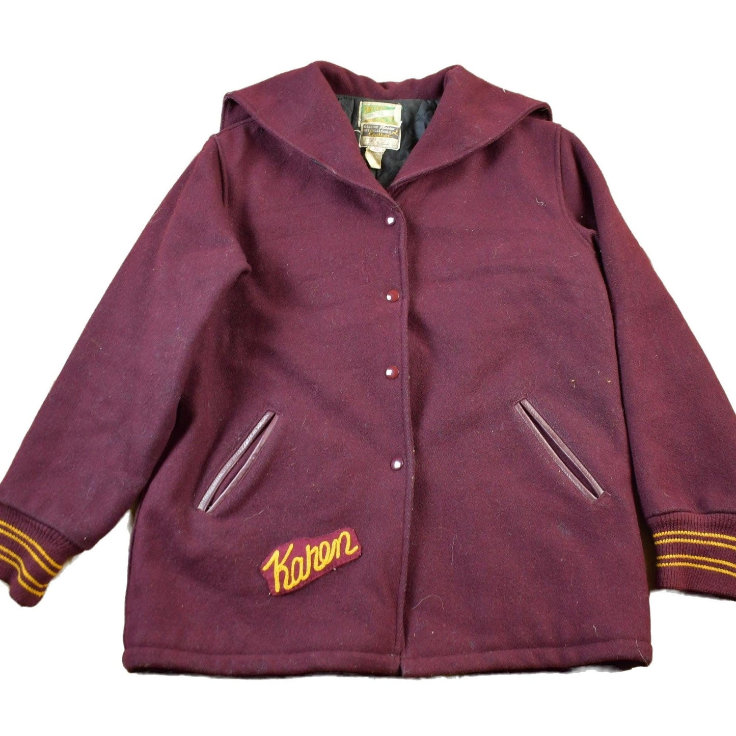 Vintage 1980s Collegiate Wool Varsity Jacket Men's S from propervintagecanada