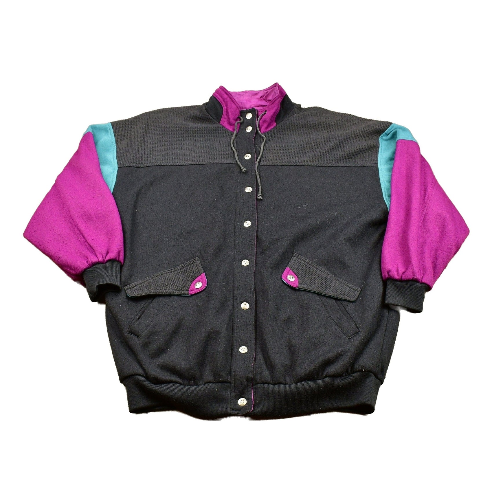 Vintage 1980s Color Block Windbreaker Men's XL from propervintagecanada