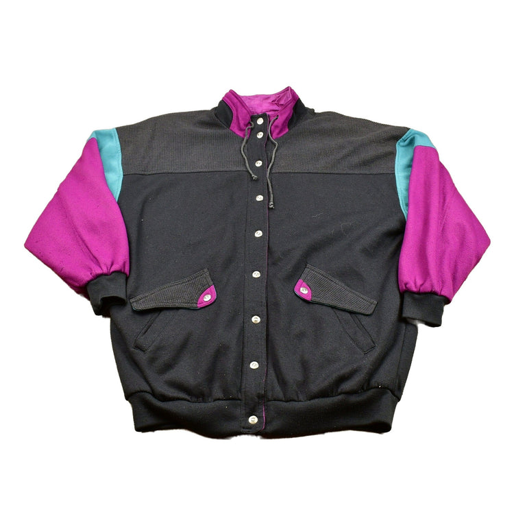 Vintage 1980s Color Block Windbreaker Men's XL from propervintagecanada