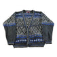 Vintage 1980s Concrete Abstract Knit Cardigan Sweater Men's L from propervintagecanada