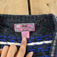 Vintage 1980s Concrete Abstract Knit Cardigan Sweater Men's L from propervintagecanada