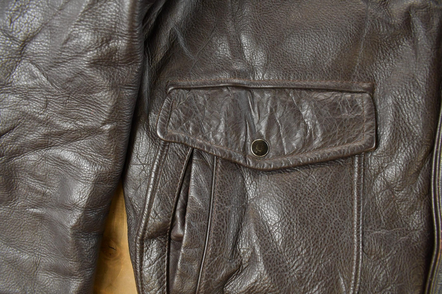 Vintage 1980s Cooper Shearling Fur Lined Leather Bomber Flight Jacket Men's XL from propervintagecanada