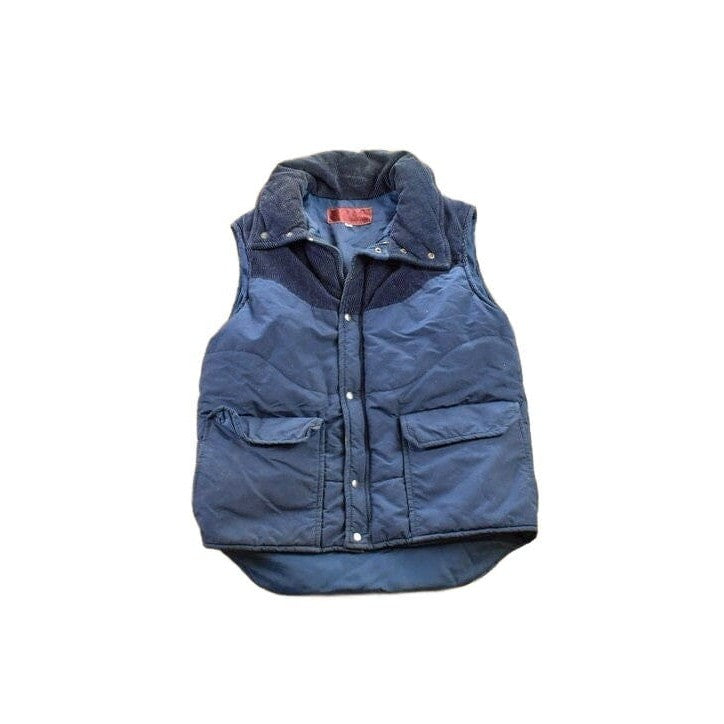 Vintage 1980s Corduroy Puffer Vest Men's Large from propervintagecanada