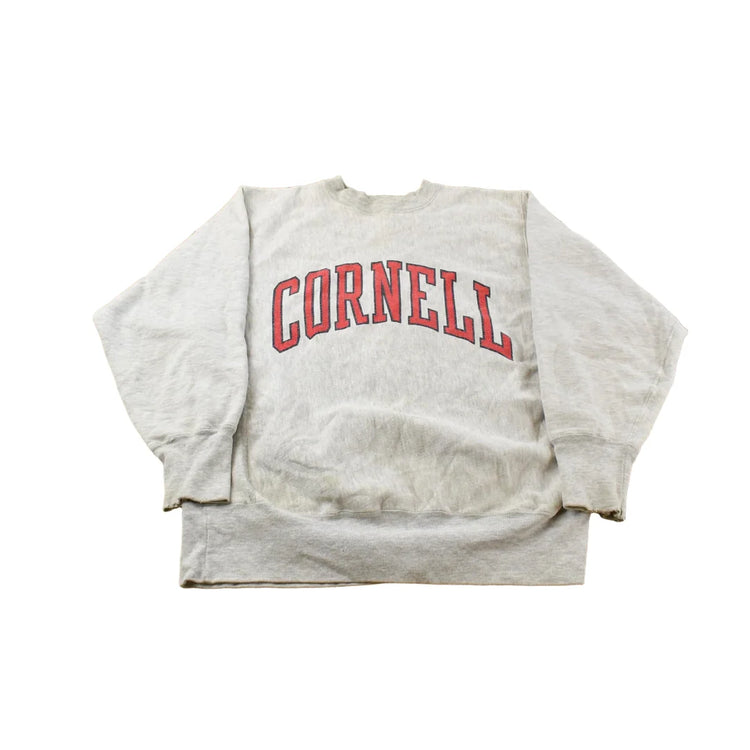 Vintage 1980s Cornell University Champion Reverse Weave Warmup Crewneck Sweatshirt Men's L from propervintagecanada