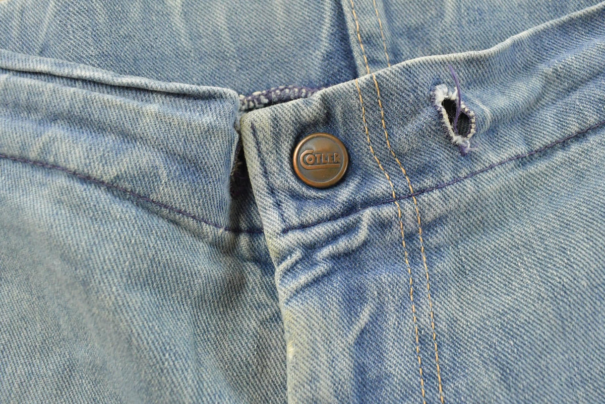 Vintage 1980s Cotler Flare Denim Blue Jeans Men's 28 x 32 from propervintagecanada