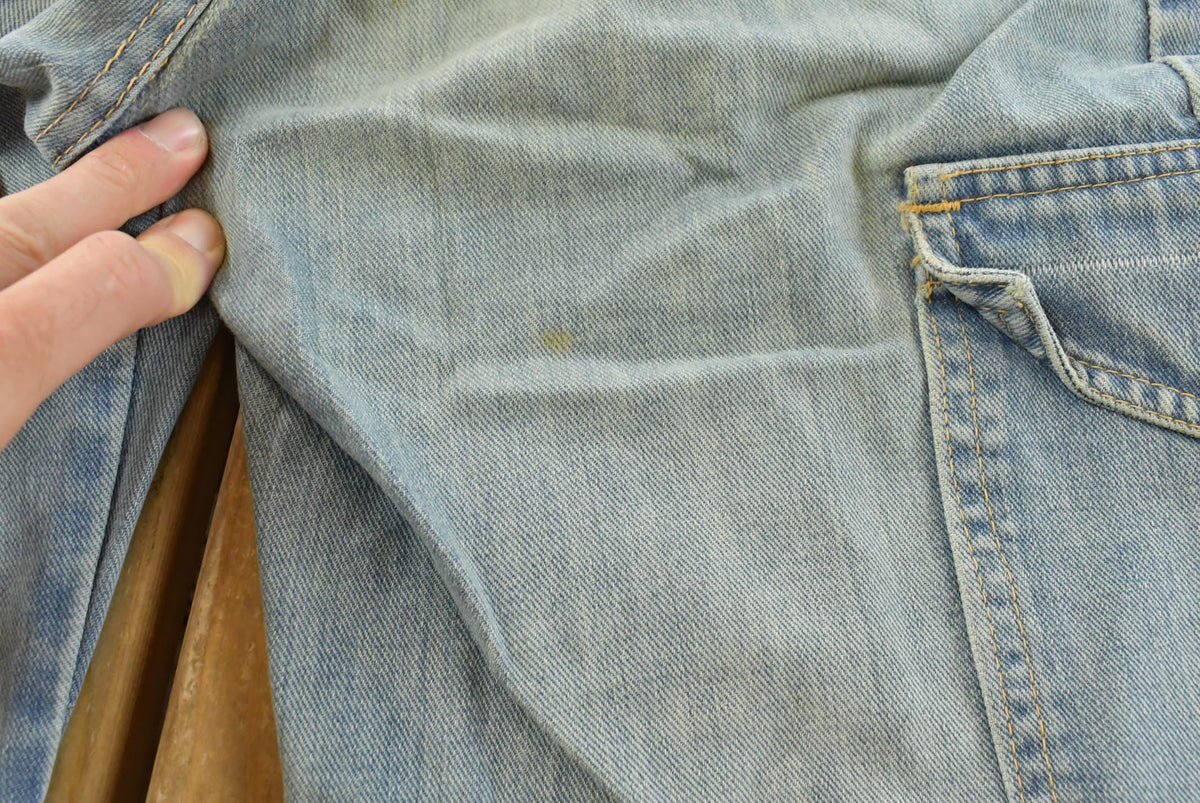 Vintage 1980s Cotler Flare Denim Blue Jeans Men's 28 x 32 from propervintagecanada