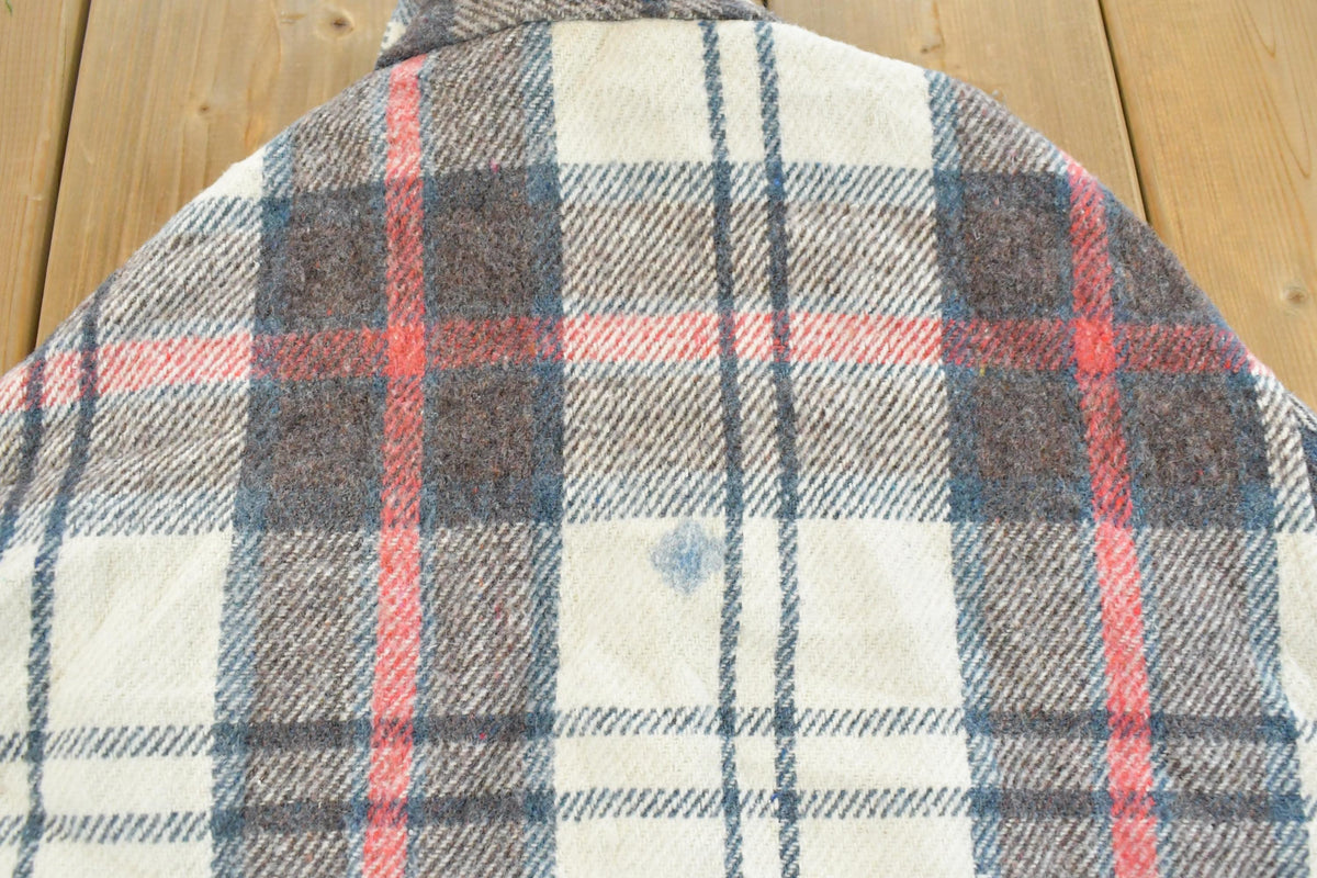 Vintage 1980s CPO Holiday Flannel Shirt Jacket Men's Large from propervintagecanada