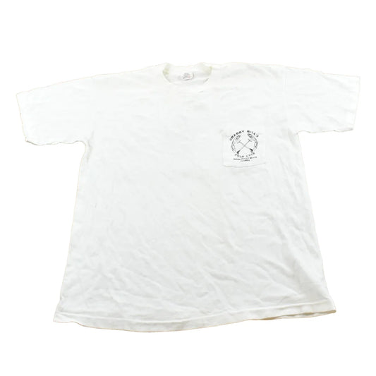 Vintage 1980s Crabby Bill's Polo Club Promotional Souvenir Pocket T-Shirt Men's M from propervintagecanada