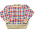 Vintage 1980s Crazy Horse Knit Plaid Crewneck Sweater Men&