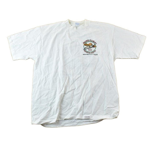 Vintage 1980s Crazy Shirts Montezumas Mineral Water Souvenir Single Stitch Graphic Print T-Shirt Men's Large