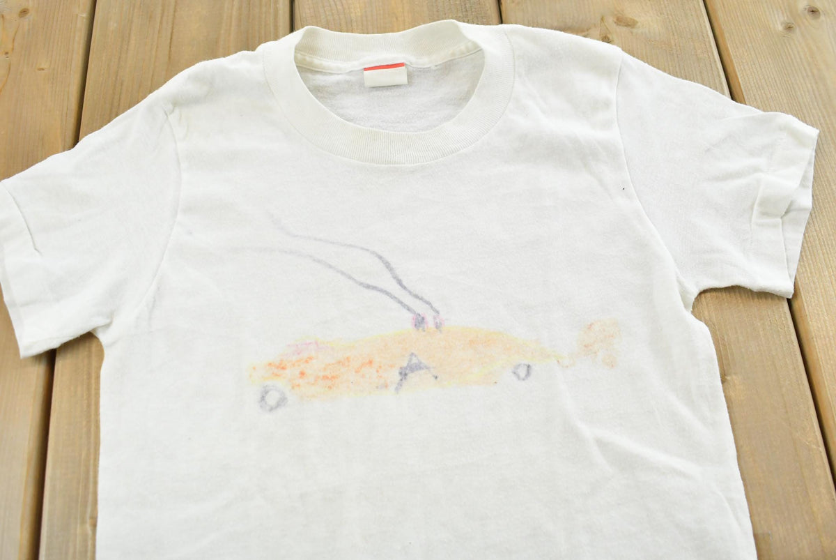 Vintage 1980s Custom Drawing Youth Size 8 T-Shirt from propervintagecanada