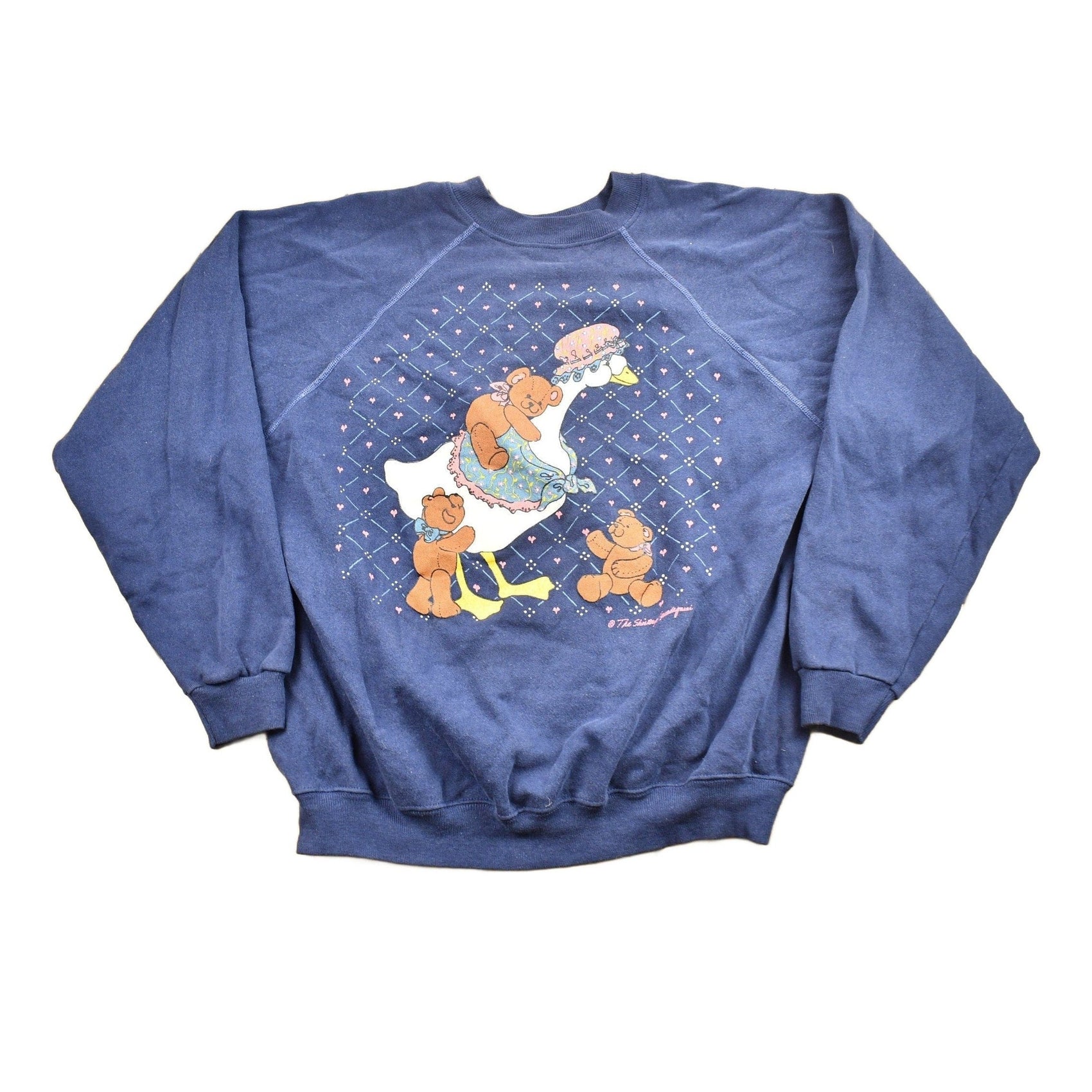 Vintage 1980s Cute Teddy Bear Raglan Crewneck Sweater Men's MMen's Medium from propervintagecanada