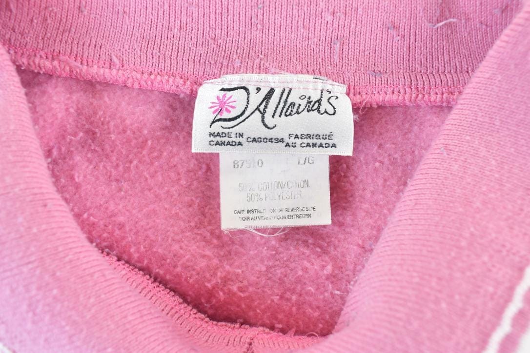 Vintage 1980s D'allaird's Cute Floral Collared Crewneck Sweater Women's L from propervintagecanada