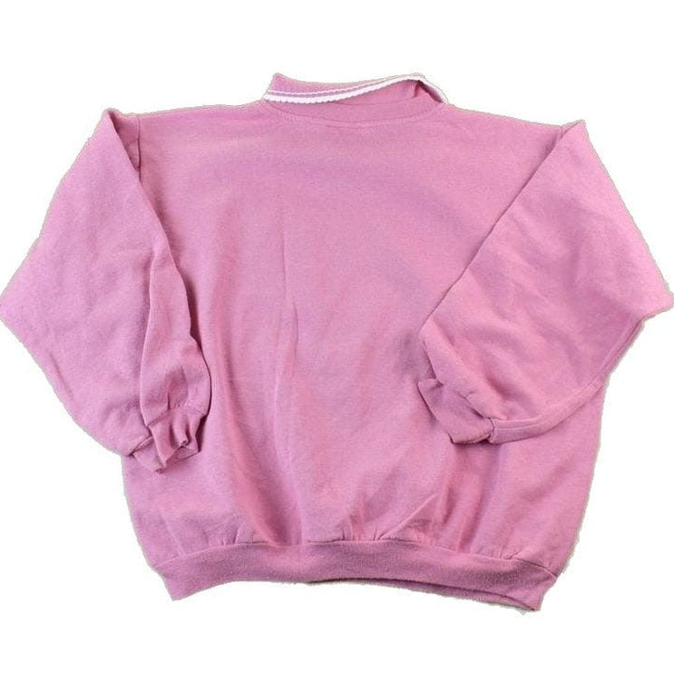 Vintage 1980s D'allaird's Cute Floral Collared Crewneck Sweater Women's L from propervintagecanada