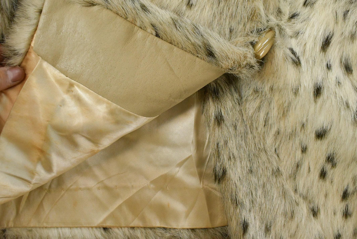 Vintage 1980s D'Esprit Faux Fur Jacket Coat Women's M from propervintagecanada