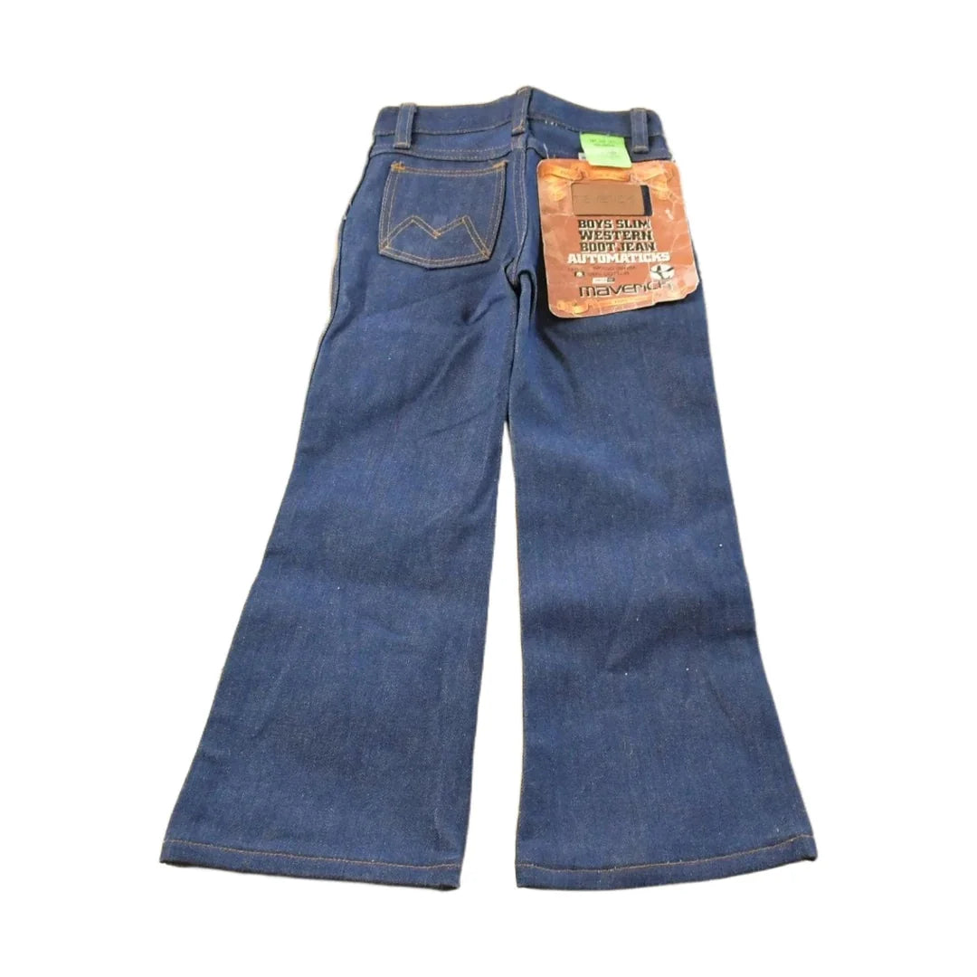 Vintage 1980s Deadstock Maverick Denim Blue Jeans Youth Size 20 x 19 from propervintagecanada