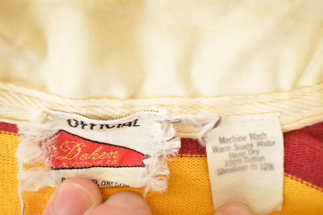 Vintage 1980s Dehen Portland Quarter Button Rugby Shirt Men's S from propervintagecanada