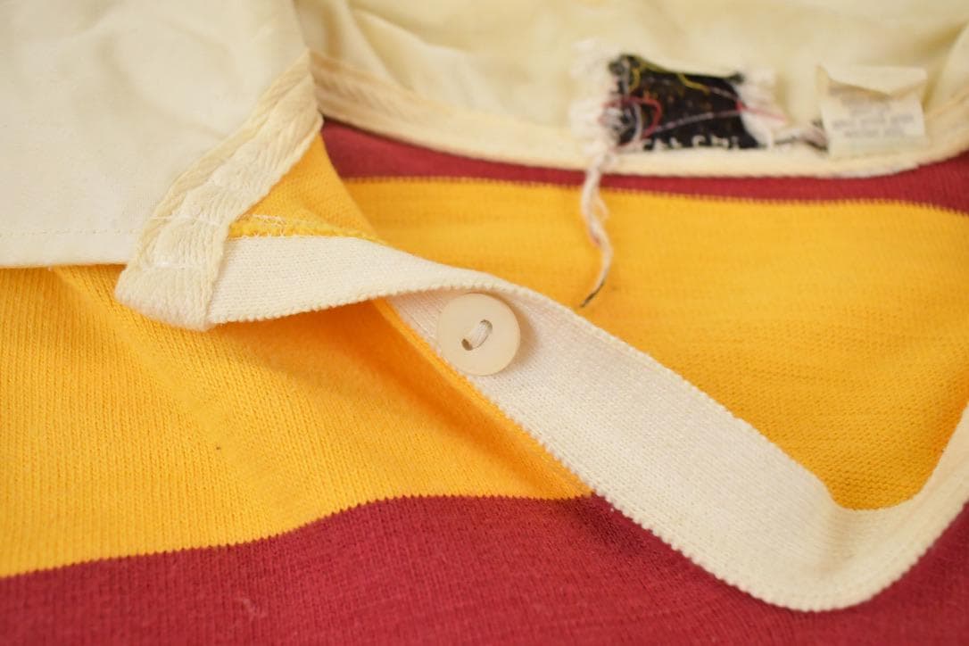 Vintage 1980s Dehen Portland Quarter Button Rugby Shirt Men's S from propervintagecanada
