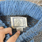Vintage 1980s Del Mundo Wool Hand Knit Full Zip Sweater Men's Large from propervintagecanada